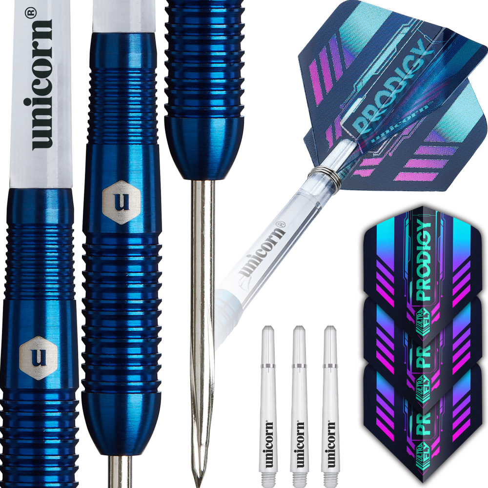 Unicorn Prodigy 02 Steel Tip Dart Set - 95% Tungsten — 27g
