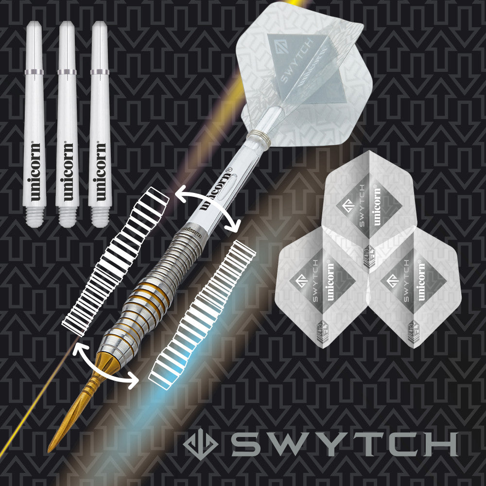 Unicorn Swytch Gold Steel Tip Dart Set — view 2