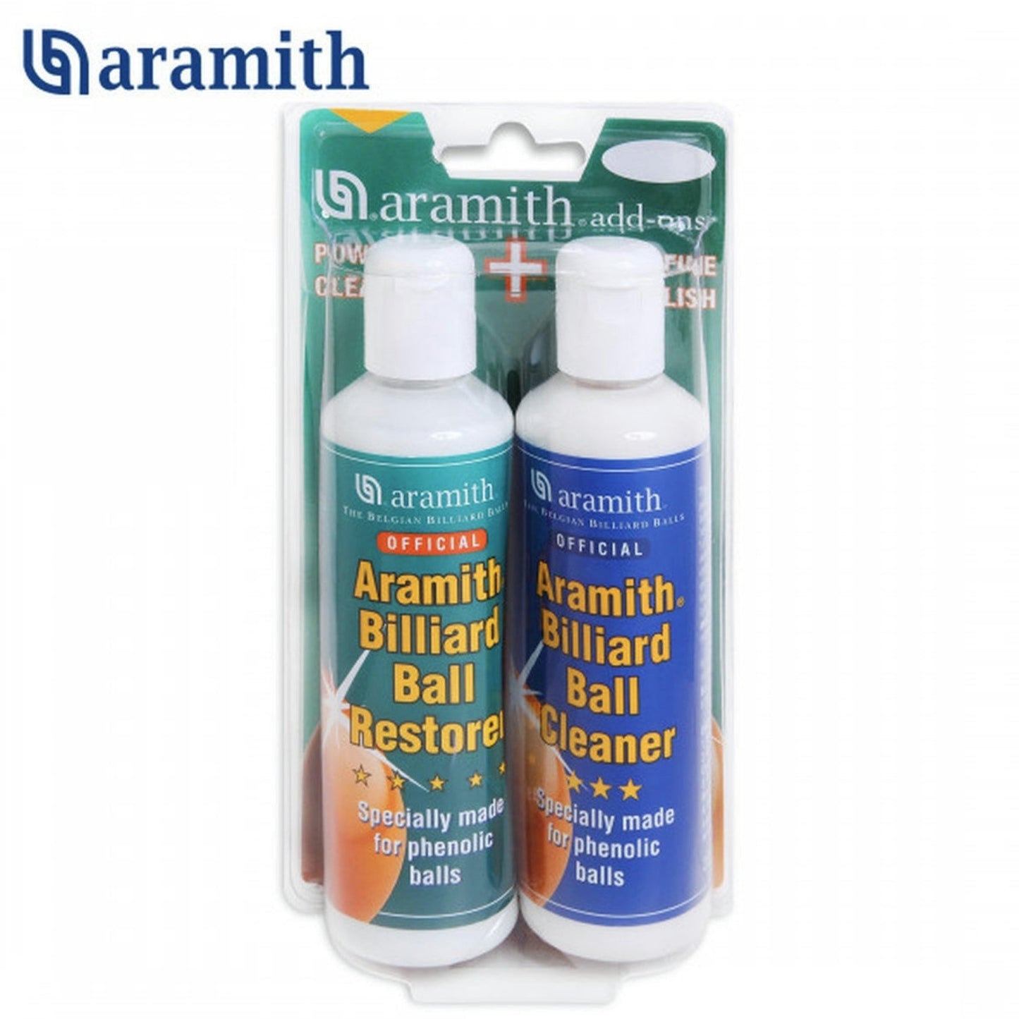 ARAMITH Billiard Ball Cleaner and Restorer kit in packaging. TPROENTBIL-REST-BLI2-2804