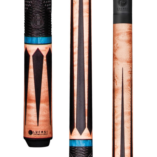 Lucasi Pinnacle Coffee Wash Birdseye Maple/Black Cue with Carbon Fiber (LP30)