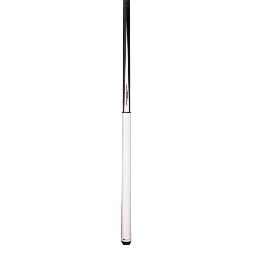 Lucasi Pinnacle Matte White/Black Cue with Carbon Fiber Tech Shaft (LPSP)