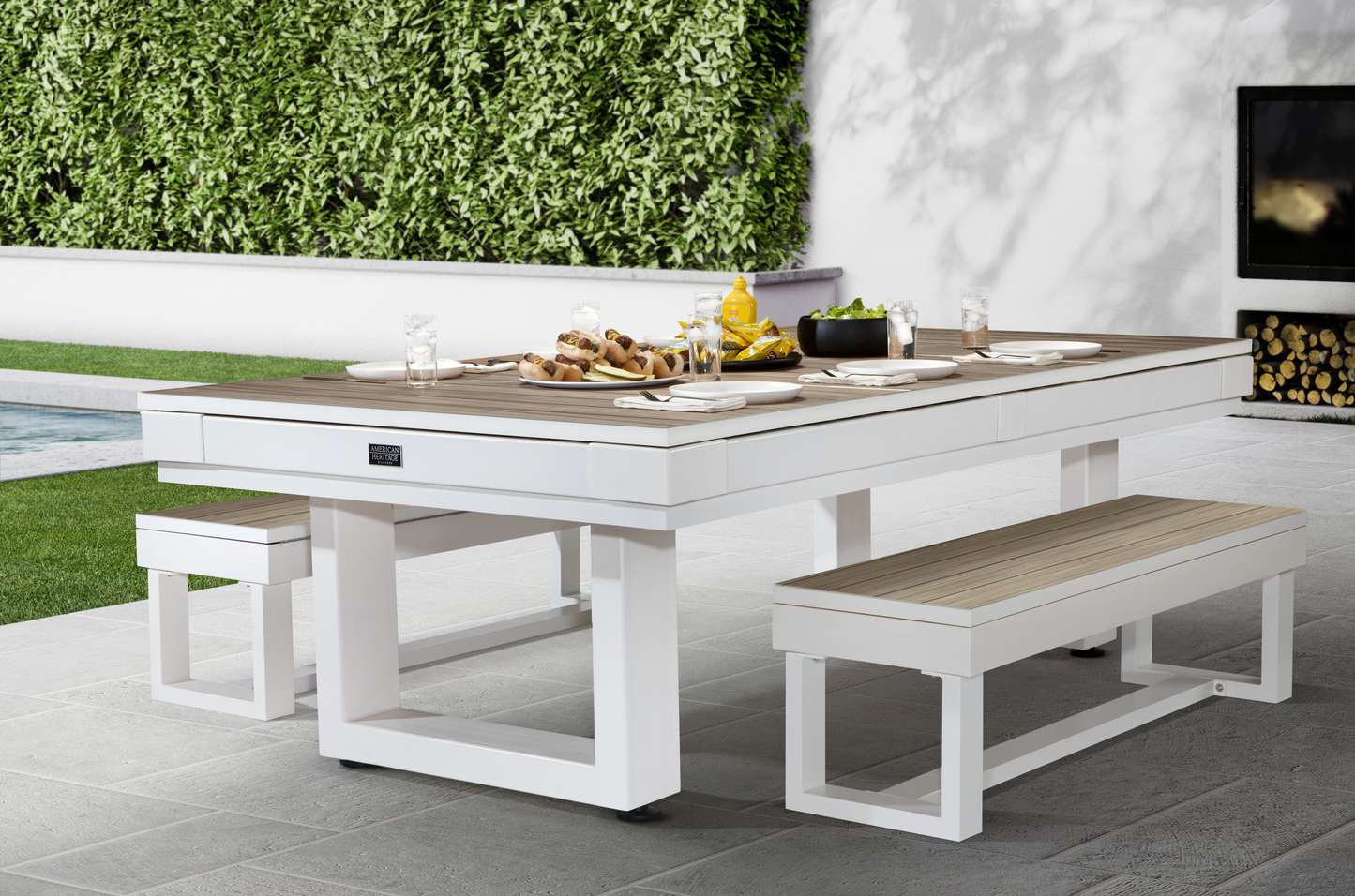 Lanai Outdoor Full Set (Pearl White) (LANAIWHITEGREYFULLSET-DTCKIT)