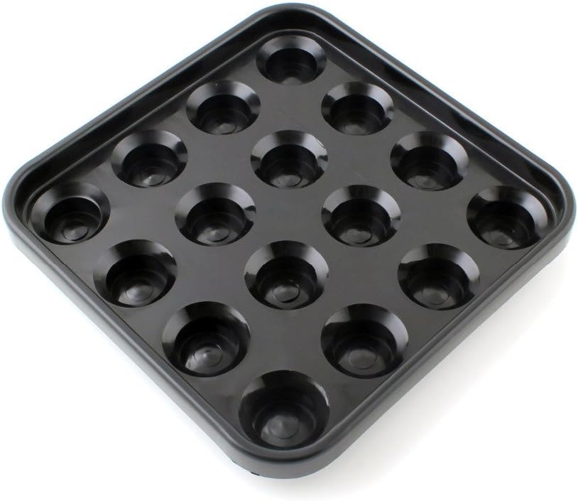 Aska Pool Ball Tray for 16 Balls, 2 1/4-Inch, Black, and Standard Snooker Ball Tray for 22 Balls, 2 1/4-Inch, Black