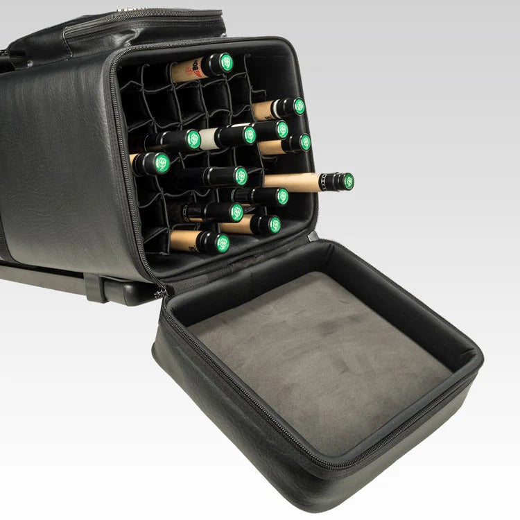 McDermott 20x20 Rolling Cue Case - interior open