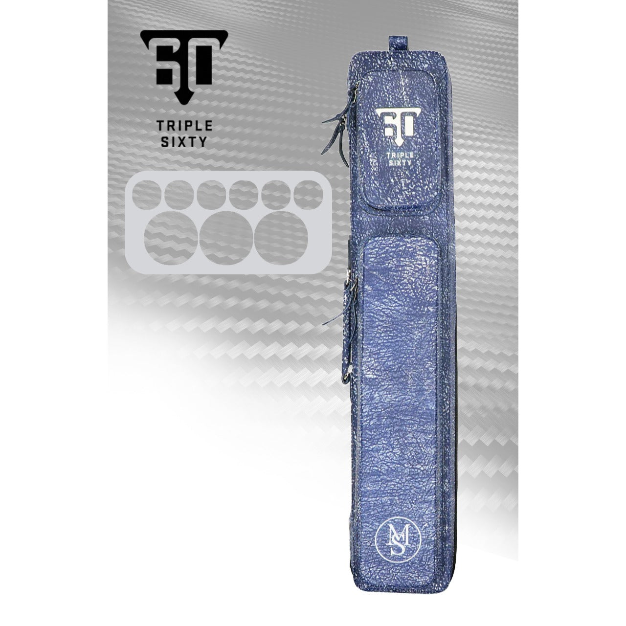 Viking Triple 60 Custom Leather Case Blue