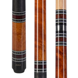 ASKA A1 Pool Cue Stick, Brown Stained Birdseye Maple Butt, Index Rings, Irish Linen Wrap, Quick Release Joint Shaft, 12.75mm Tip, A1BRN