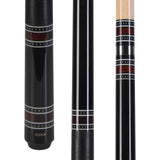 ASKA A1 Pool Cue Stick, Stained Maple Butt, Index Rings, Irish Linen Wrap, Quick Release Shafts, 12.75mm Tip, 19-Ounce (Black Stained Maple) A1BLK