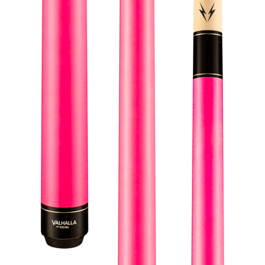 Valhalla VA106 pink wrapless pool cue multi-view image.