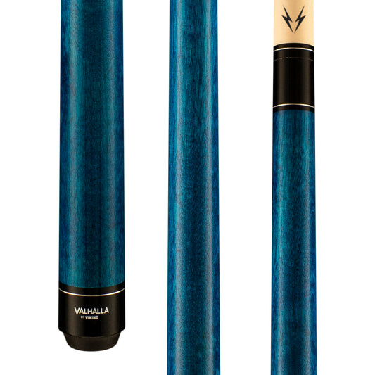 Valhalla VA103 teal stain hard rock maple wrapless pool cue