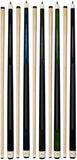 ASKA Set of 5 Pool Cue Sticks 58", 2-Piece Construction, 5/16x18 Joint, Hard Rock Canadian Maple,  L1S5