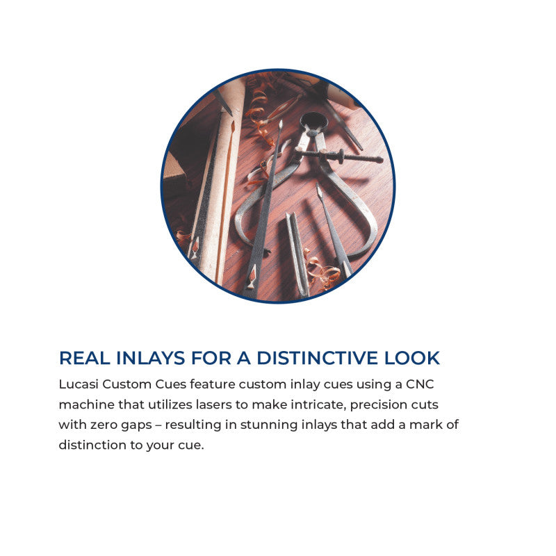 Lucasi Custom Midnight Black & Turquoise Recon Cue with Black Linen Wrap (LZD5)