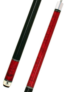 Falcon NFZ Pool Cue Stick, 5/16x14 Joint, 58" Long, 13mm Layared Tip, Red