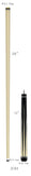 ASKA Jump Cue JC03, Hard Rock Canadian Maple, 29-Inches Shaft, Quick Release Joint