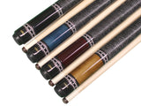 Aska Set of 4 Short Kids Pool Cue Sticks L9CS, Stained Maple, Canadian Hardrock Maple Shaft, 13mm Tip, Mixed Lengths 36",42",48",52", L9CS