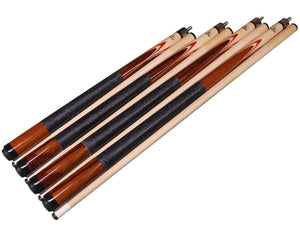 Set of Aska Mixed Length Cues LCSB, Canadian Hard Rock Maple Billiard Pool Cue Sticks, Short, Kids Cues, LCSB4