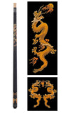 ASKA Golden Dragon Pool Cue Stick, Irish Linen, 13mm Layered Hard Tip